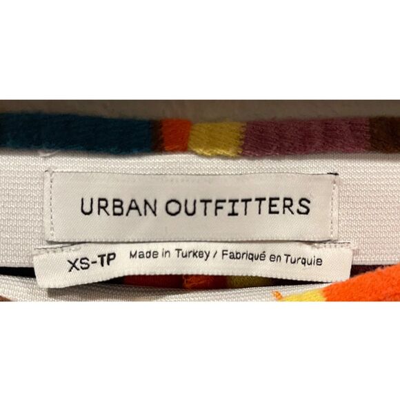 URBAN OUTFITTERS Bali Flare Leg Striped Retro Multicolor Pants - Picture 3 of 4